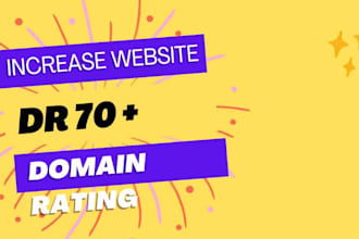 increase ahrefs DR domain rating 70,high domain authority moz da tf seo backlink