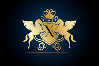 create modern emblem, family crest, crown logo within 6 hours