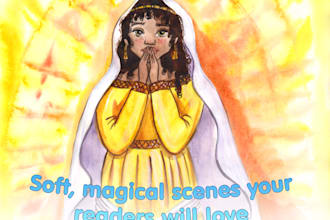create watercolor childrens book illustration