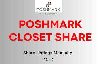 share poshmark listings closet daily for a month and follow closets