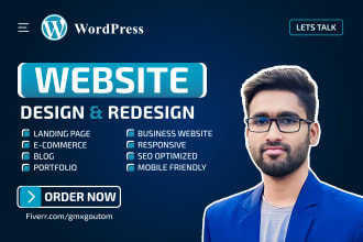 create a professional website design for your business with wordpress