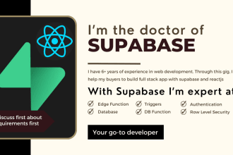 build fullstack app with reactjs, nextjs and supabase