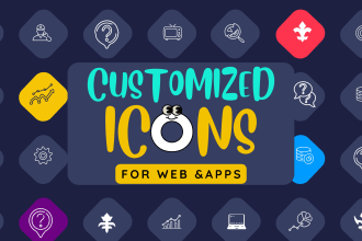 design unique custom svg vector icon for web and app