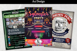 design a4 poster, page, banner