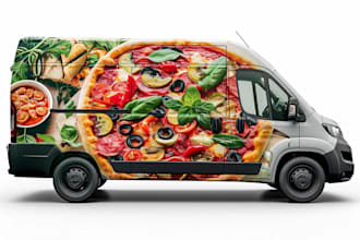 create van wrap design, car wrap design, truck wrap design