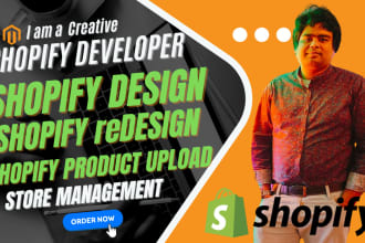 do shopify product upload listing and shopify store management