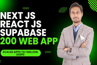 be your full stack web developer with react nextjs nodejs supabase