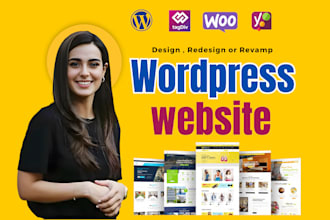 do wordpress website development, design, redesign or revamp wordpress