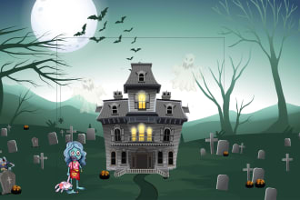 draw unique halloween illustrations for you