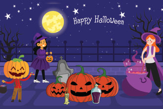 do unique halloween illustrations for you