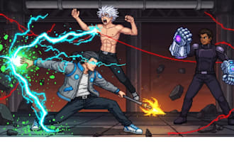 do video game animation, 2d game character, sprite sheet, pixel art animation