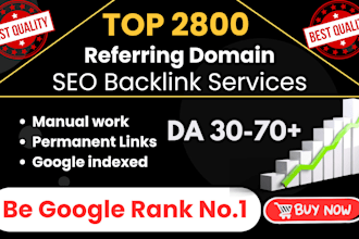 give you referring domain SEO backlinks service for website ranking