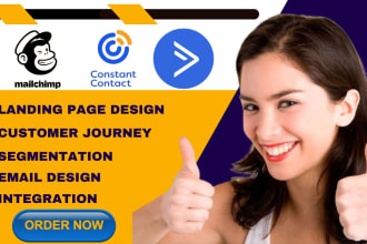 make mailchimp newsletter template , constant contact  and landing page