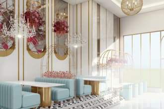 design and render modern cafe and bakery interior design