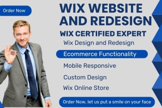 redesign wix website and design 3d interactive wix website