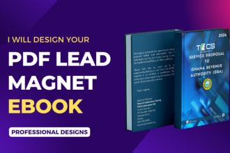 design unique PDF lead magnet, ebook, workbook