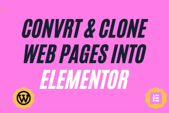 duplicate and clone any web page into elementor template