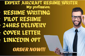 provide aircraft maintenance, aerospace, public resume, cover letter, linkedin