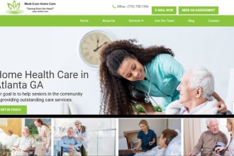 design homecare website assisted living  website