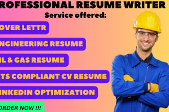 write a professional cover letter, linkedln profile, engineering resume,