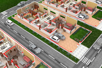 design 3d floor plan rendering of home or real estate