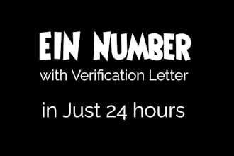 get you ein number and verification letter in just 24 hours