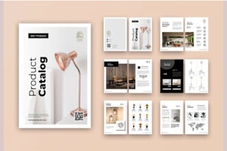 design catalog, product catalogue, booklet or modern brochure