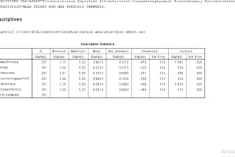 offer spss data analysis and interpretations