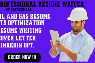 write oil and gas, engineering chemical, petroleum resume and linkedin profile