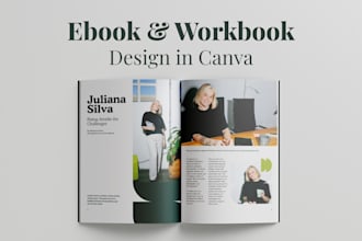 design workbook, ebook, lead magnet, and canva template