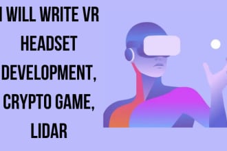 write vr headset development, crypto game, lidar