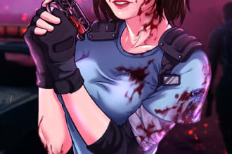 create a resident evil themed art