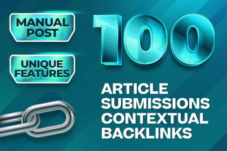 do 100 article submissions seo backlinks to increase traffic