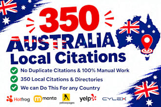 do 350 australia local citations and directory submissions