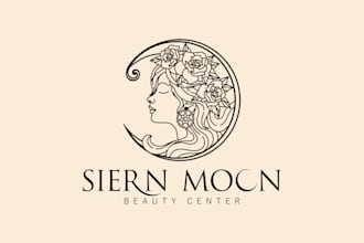 design creative minimalist  hand drawn feminine boho logo design