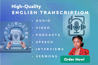 do fast and accurate english audio and video transcriptions