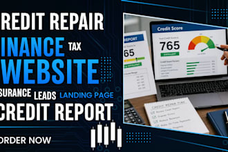 build credit repair website credit report tax insurance website finance leads