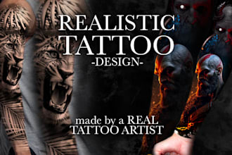 design a unique realistic tattoo for you