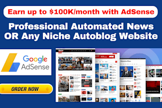 setup professional wordpress automated website autoblog adsense approval