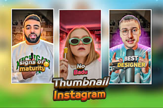 design instagram and tik tok reels thumbnail or reels cover