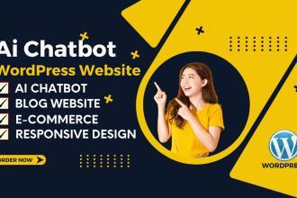 develop an ai chatbot wordpress ecommerce and blogging website with ai chatbot