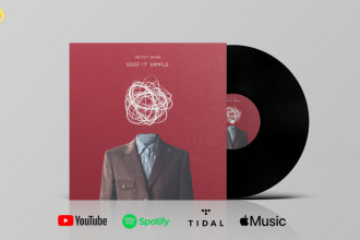 create a modern album cover and cd cover artwork