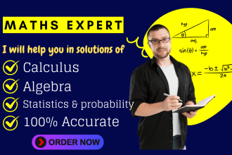 help you in math statistics probability calculus algebra solutions