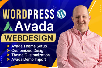 make a professional website using the wordpress avada theme