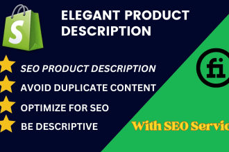 elegant shopify product description for you