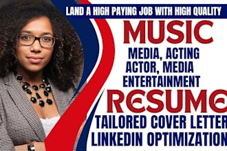 write music resume, actor, sport, hairstylist, film, media, entertainment resume