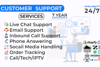 provide inbound customer support, live chat, and email services