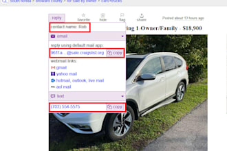collect phone numbers and email from craigslist and zillow and other type leads