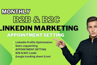 do monthly b2b linkedin marketing and appointment setting