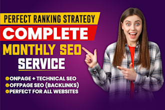 provide monthly SEO service for google top ranking